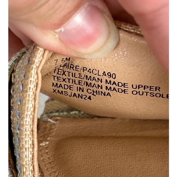 Joie Women’s 7.5 Claire Multicolor Stripe Woven Buckle Flat Sandals Summer - Picture 8 of 8